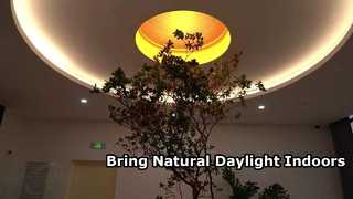 Creates the feeling of natural sunlight shining through a clear blue sky.