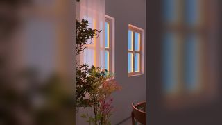 Window Skylight with Motorized Curtains Realistic Artificial Daylight Solution