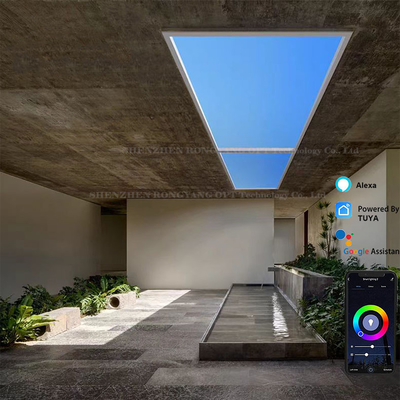 Buy Integrated Ceiling Artificial LED Skylight Recessed Alexa Tuya Control CCT 6500K online manufacture