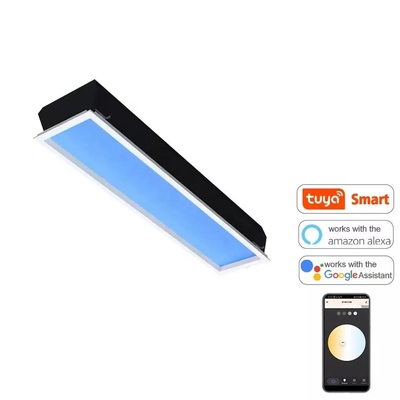 Buy Surface Mounted LED Skylight Panel Ceiling 120x30 110V CCT Blue Sky Color online manufacture
