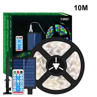 Buy Length 5M 10M LED Solar Strip Light 2835 Outdoor Waterproof Warm White online manufacture