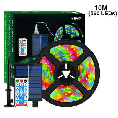 IP67 Waterproof Solar Strip Light Outdoor Heatproof Length 10M 2835 SMD