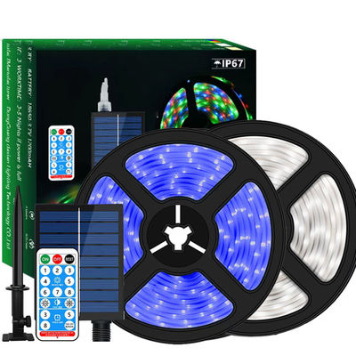 Blue Dimmable Solar LED Strip Lights Outdoor Stable 2835 SMD