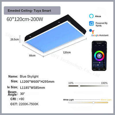 150W LED Skylight Ceiling Light Therapy Panel Simulate Natural Light And Sky Blue