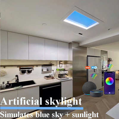 Dimmable Tuya Smart Wifi Led Fake Faux Skylight Panels Artificial Sunlight Circadian