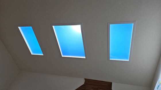 Artificial LED Skylights Bringing Natural Sky Light Indoors with Flicker-Free Comfort
