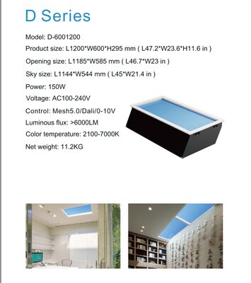 Dimmable CCT Change Artificial Skylight Window, 110V LED Sky Ceiling Light