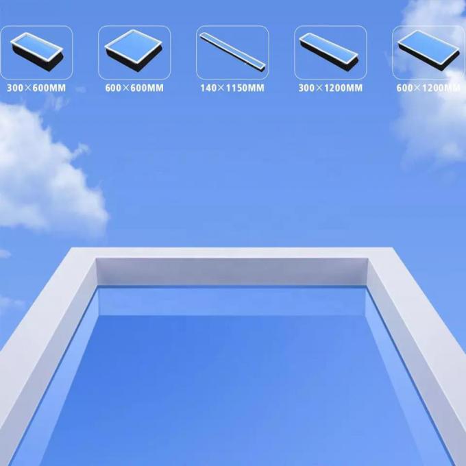 Remote Control LED Skylight Panel 220V 60x120 Durable Artificial Sunlight