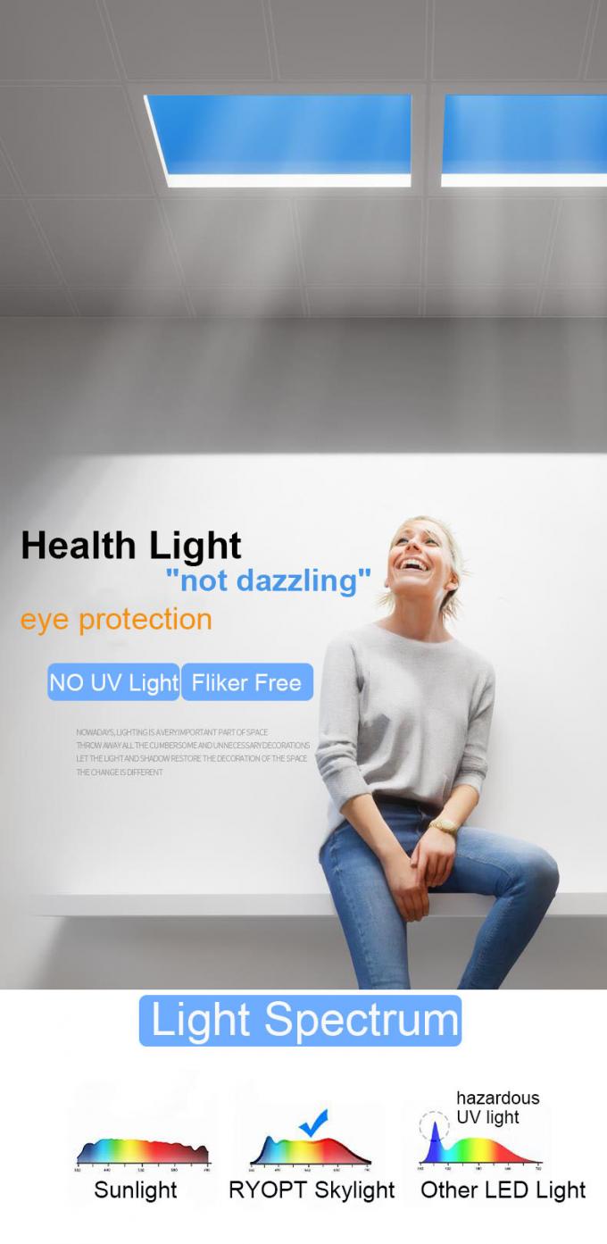 Fake Led Window Night 95RA 60HZ Fake Daylight Window , Practical Skylight LED Flat Panel